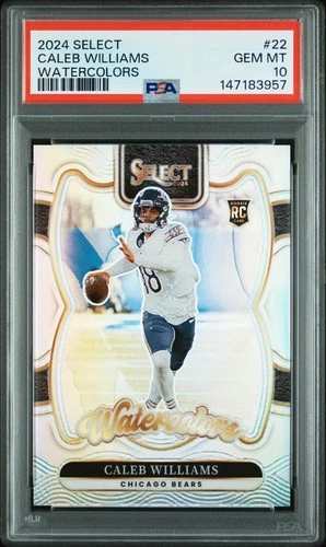 2024 Panini Select Watercolors SSP Caleb Williams Case Hit POP 7 PSA 10