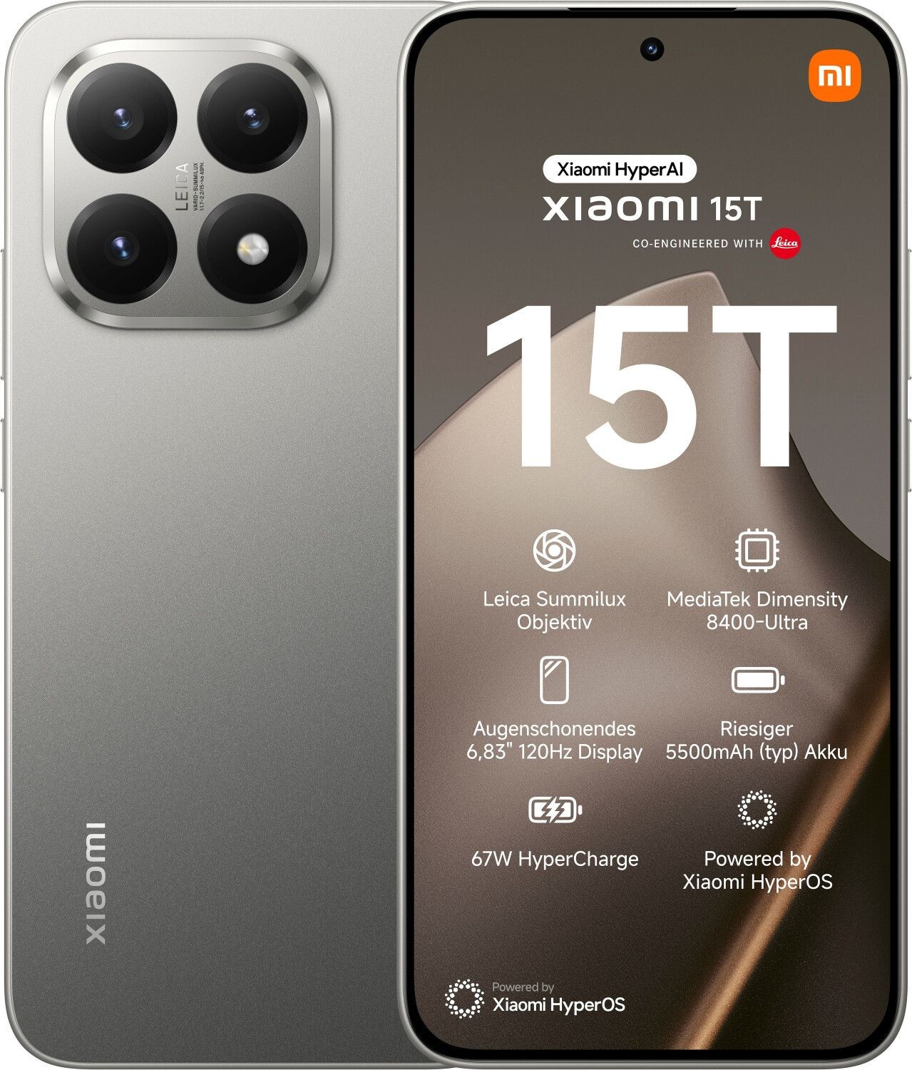 XIAOMI 15T 5G 256 Go Gris Reconditionné Très bon état