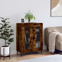 Sideboard RäUchereiche Landhausstil Holzwerkstoff 69,5X34X90 Cm