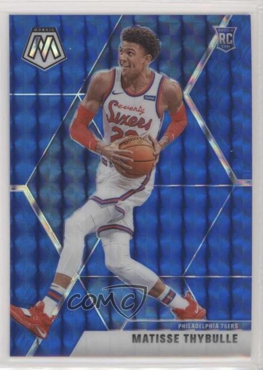 2019-20 Panini Mosaic Rookies Blue Prizm 4/99 Matisse Thybulle #245 s9v