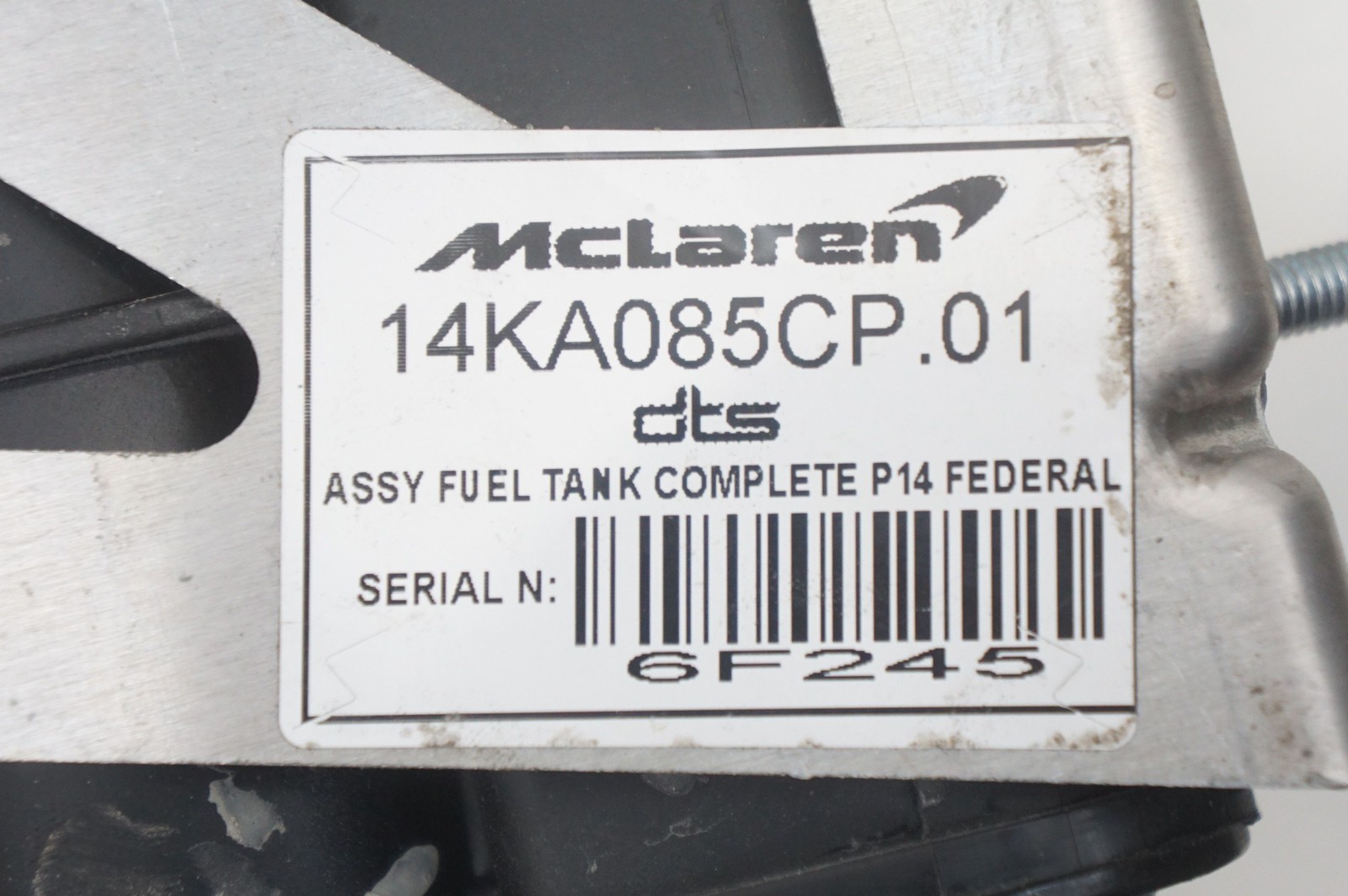Fuel Vapor Charcoal Canister Evaporator OEM 14KA086CP Mclaren Gt 2022