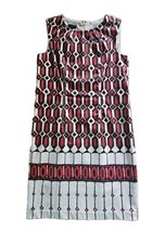 Talbots Women's Lined Geometric Tribal Ethnic Stretch Shift Dress Sleeveless 4P 