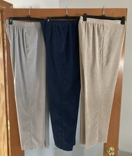 Alfred Dunner Women s Pull-on Hi-Rise Elastic Waist Straight Leg Pants Sz10