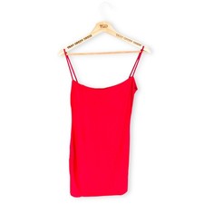 Ladies Missguided Bodycon Dress Red Strappy Mini Summer Stretch Size 10