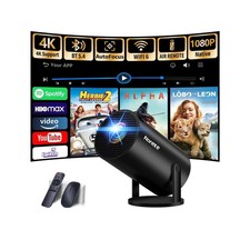   Projector 2026 Upgraded  Mini Projector with WiFi 6 and Bluetooth