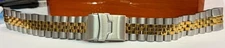 20Mm Round Adapter Watch Strap Solid Stainless Steel Bi-Color Cavadini 103 Grams