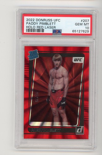 2022 Donruss UFC Paddy Pimblett RC Rookie Red Laser #05/75 PSA 10 GEM (KD)