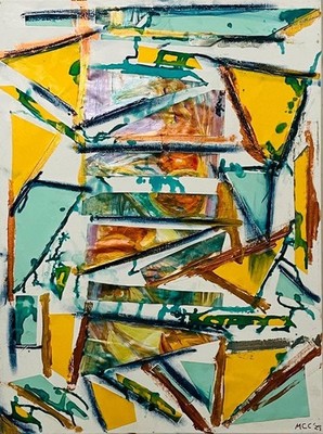 ABSTRAKTE KUNST EXPRESSIONISMUS COLLAGE MIT EINEM AUFGESCHNITTENEN GEMÄLDE VON MIR..ACRYL