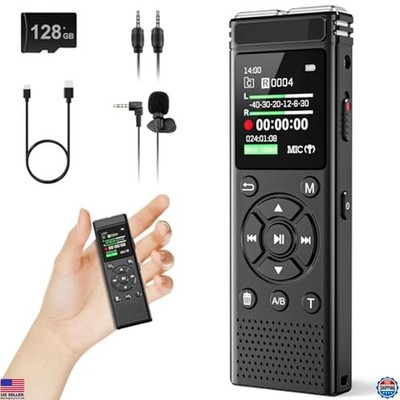 136GB Digital Voice Recorder - 9000 Hours, Voice Activated, Noise Reduction, MP3