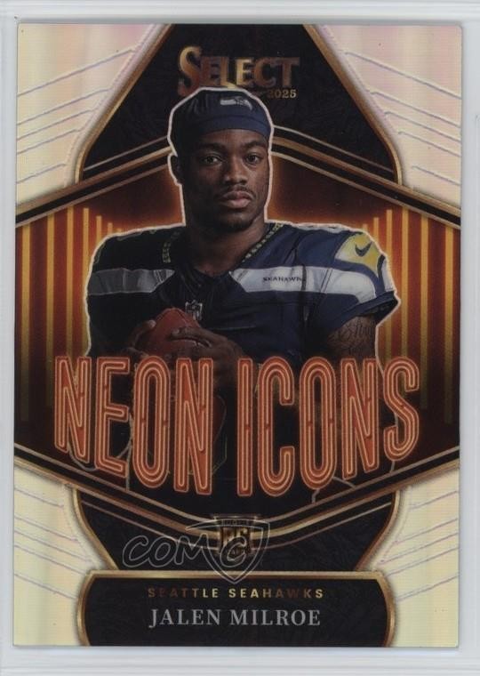 2025 Panini Select Neon Icons Silver Prizm Jalen Milroe #23 5y7