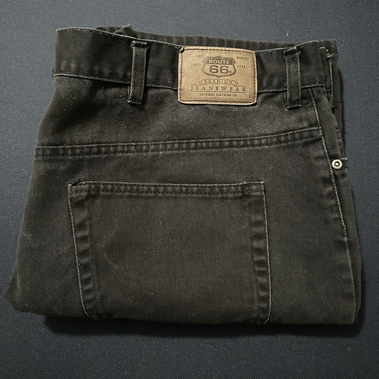 Vintage Y2K Route 66 Relaxed Fit Black Jean Shorts Jorts Men’s Size 42