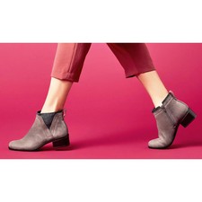 Vionic Women's Hope Joslyn Ankle Boot Size 6.5 180 Charcoal Suede