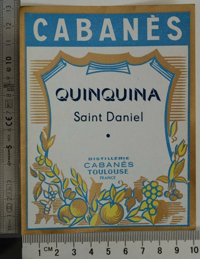 QUINQUINA SAINT DANIEL CABANÈS TOULOUSE FRANCE Wine Original Vintage Old Label - Image 1 of 1