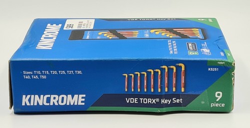 Kincrome VDE Torx Key Set (9 Piece) K5251 -cgl3030 - Picture 7 of 8