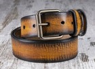 cintura in vera pelle uomo donna cuoio artigianale marrone vintage sportiva