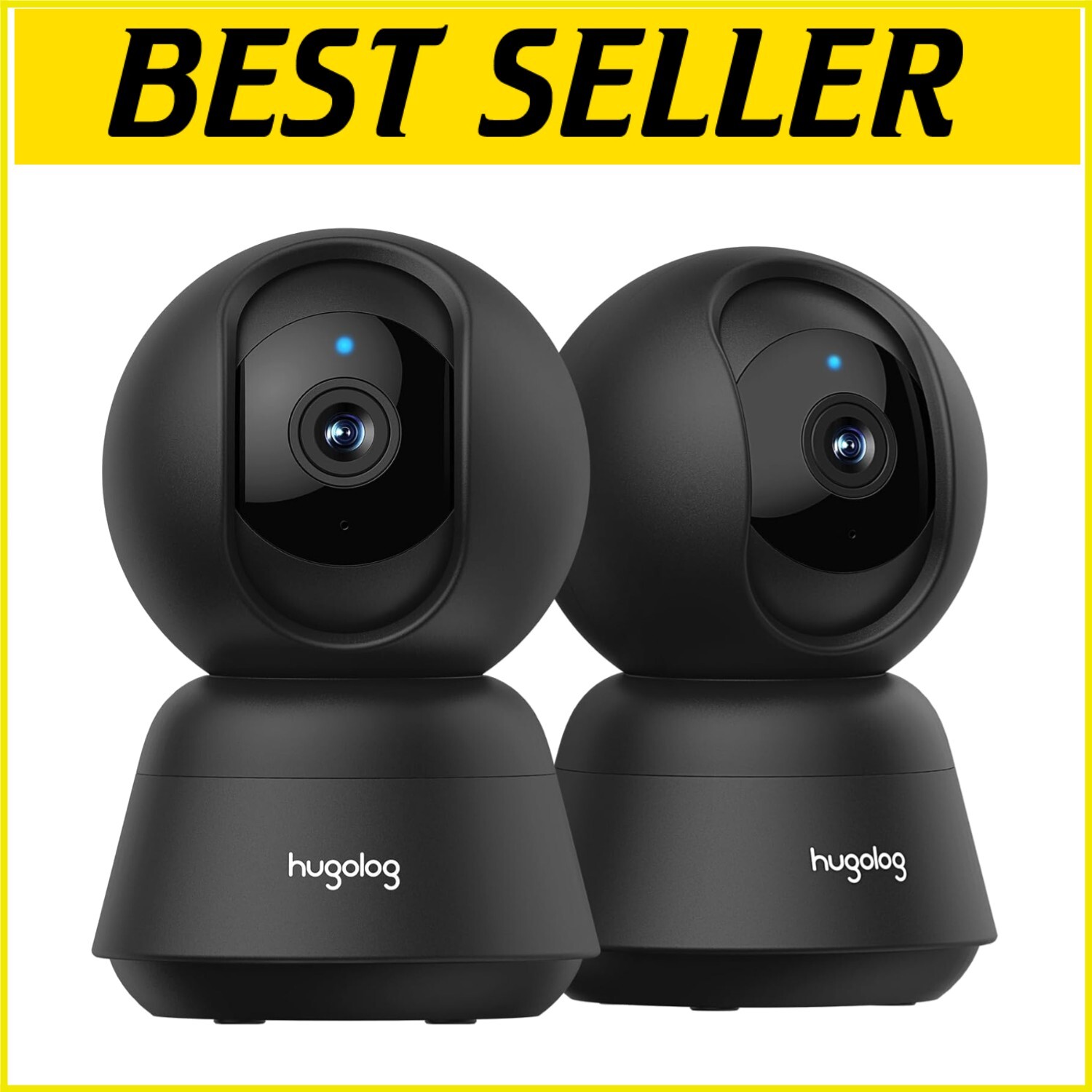 Smart Indoor Baby Monitor & Pet Camera with Night Vision, AI Detection - 2 Pack-image