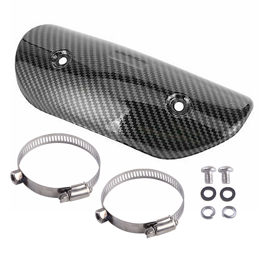 Motorcycle Exhaust Muffler Pipe Heat Shield Cover Heel Guard with Clamp New  | eBay
