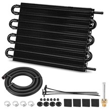 8 Pass Tube And Fin Transmission Cooler Universal 516 Oil Cooler Kit Aluminium