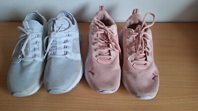 Sportschuhe für Mädchen, 2 Paar, weiß und rosa, Puma, Bench, Gr.36