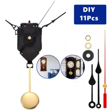 Replacement Quartz Clock Movement Mechanism DIY Repair Kit Tool Parts w/Pendulum