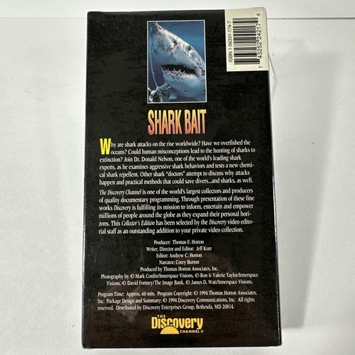 The Discovery Channel Shark Bait Vhs Sealed - Picture 3 of 4