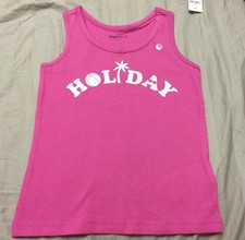 BNWT Gap Kids Girl Size XS 4-5 Purple Pink Graphic Tank Top Soft Cotton