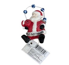 Russ Ornament Worlds Best Teacher Christmas Mini 2.5 NWT