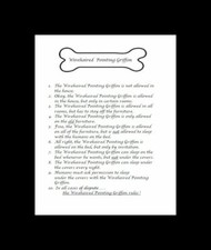  Wirehaired Pointing Griffon "Rules" - CUSTOM MATTED - Dog Art Print : GIFT