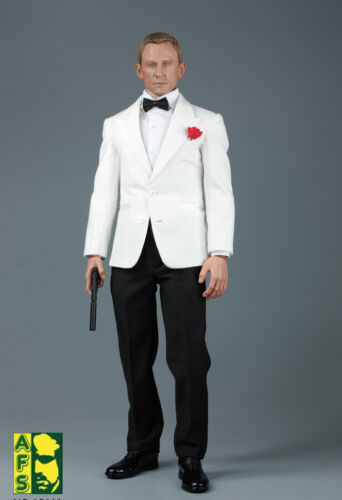 AFS A014 1/6 Bond 007 Agent Suit Set White Suit for 12‘’ Figure Toy INSTOCK - Picture 1 of 6
