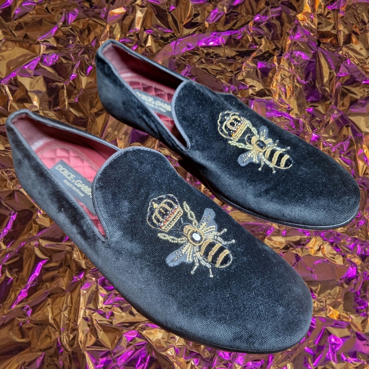 Dolce And Gabbana Velvet Loafers Dolce Gabbana Loafer Shoes Dolce
