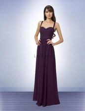 Bill Levkoff Bridesmaid Dress 769 Prom Wedding Chiffon Long Gown Sweetheart Neck