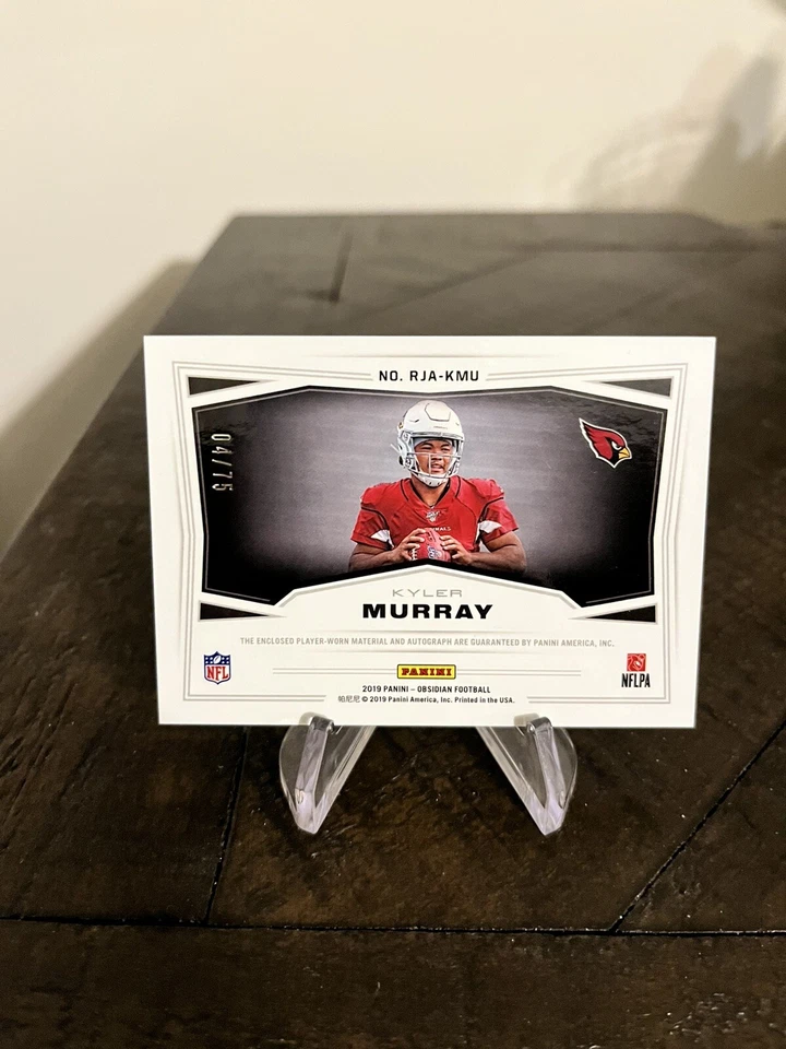 2019 Obsidian Kyler Murray RPA Etch Orange /75 RC Rookie #RJA-KMU **Future MVP** - Image 2 of 2