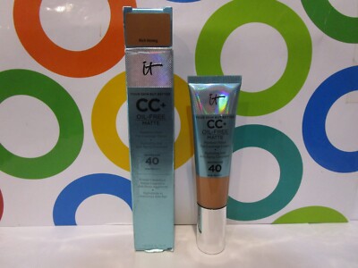IT COSMETICS ~ CC+ NATURAL OIL FREE MATTE FULL COVERAGE CREAM ~ RICH HONEY
