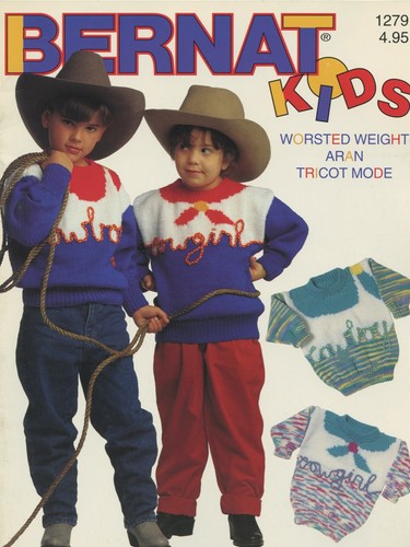 Bernat Knitting Pattern Booklet 1279 Kids Child 7 Designs for 2yrs-12yrs - 第 1/5 張圖片