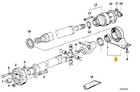 Driveshaft carrier with bearing for BMW E-31