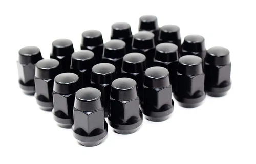 20 Pcs M12x1.5 1.39" Tall Gloss Black Lug Nuts For Honda Civic Accord CR-V CR-Z - Picture 1 of 9