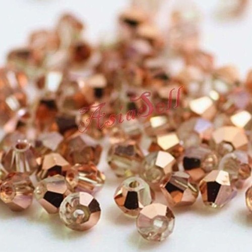 145pcs 3x4mm Faceted Crystal Glass Beads Spacers Round Beads Jewellery Making - Picture 3 of 4
