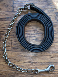 BUTTER SOFT BROWN LEATHER SHANK LEAD LINE