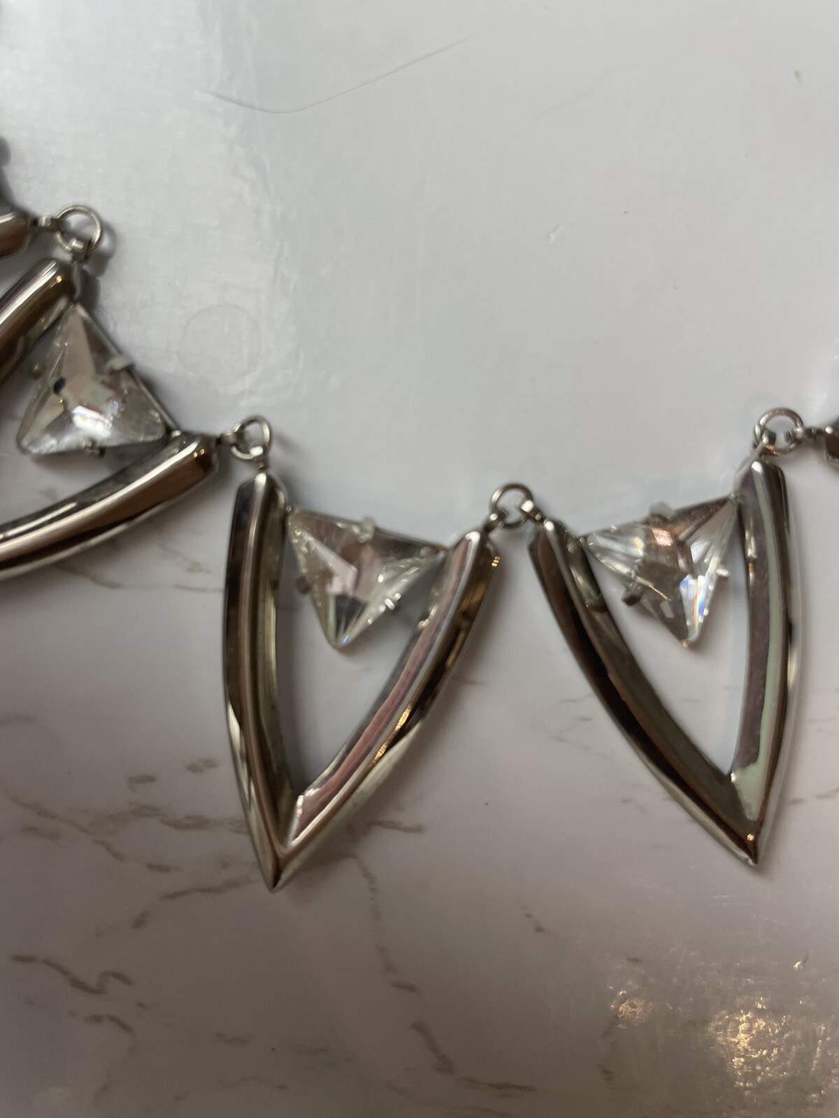 RM triangular statement crystal necklace - image 2