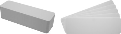 (100) CD Disc Jewel Case Shelf Index Divider Cards - 2''x6-3/4'' - White Eco 20mil