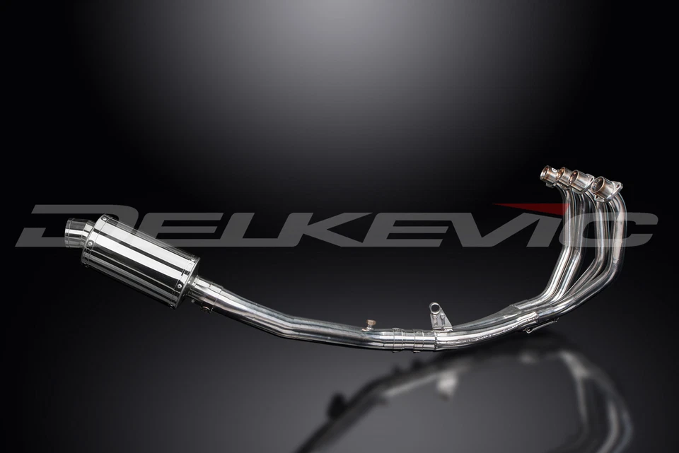 Silenciador escape completo Honda CBR600 F4I 2001-2006 4-1 9" ovalado inoxidable Foto 3 de 4