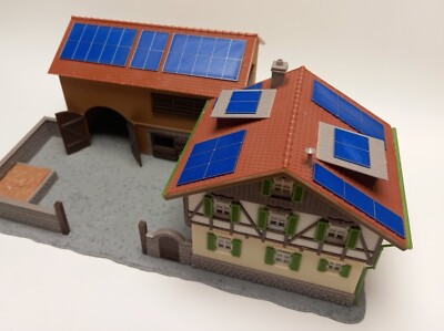 PV-Module, Solarpanel Photovoltaik-Set mit 10 Teilen, H0 1:87, Blau oder Schwarz