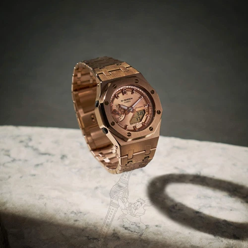 CASIOAK ROSE GOLD G-SHOCK MOD GMA-S2100 WOMEN’S / MID-SIZE WATCH