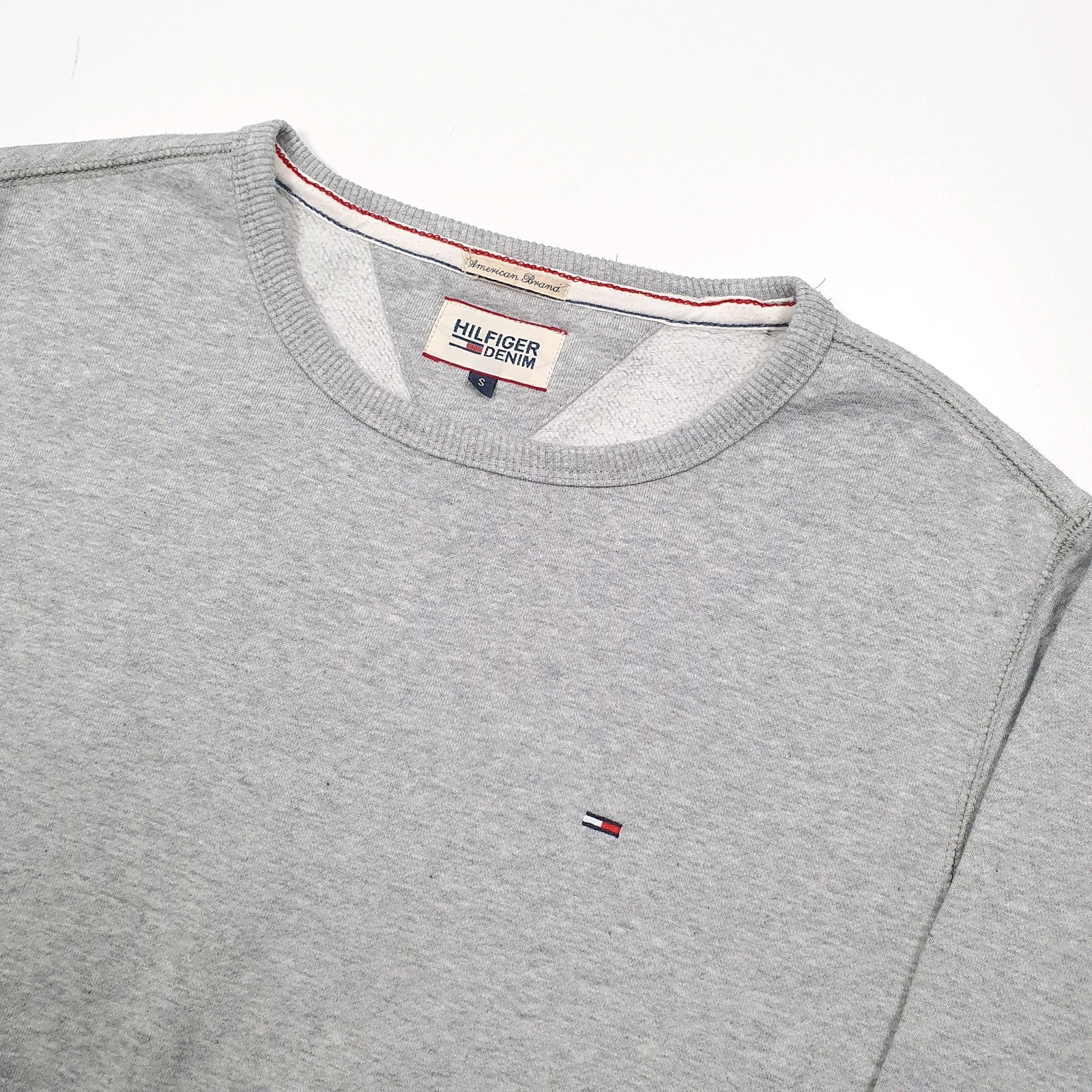 Mens TOMMY HILFIGER Cotton Crewneck Jumper Sweatshirt S image 2