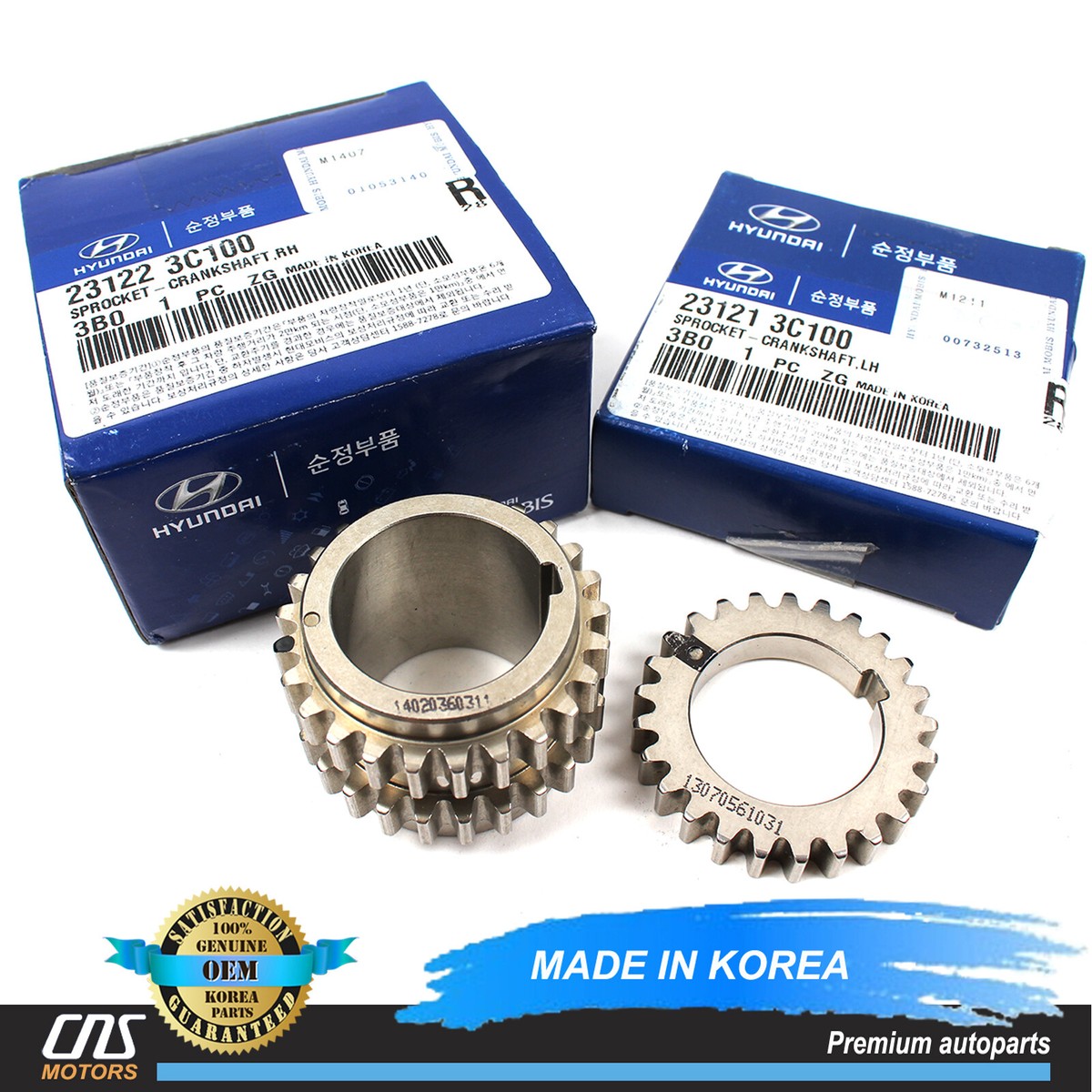 GENUINE Crankshaft Sprocket Set for 06-14 Hyundai Kia 231223C100