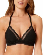 SIMONE PERELE Promesse Wireless Soft Cup Black Bra L59836 Size Small 2 FR 