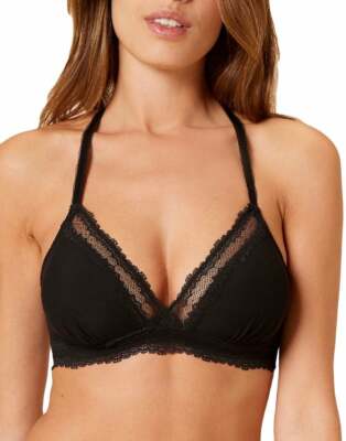 SIMONE PERELE Promesse Wireless Soft Cup Black Bra L59836 Size Small (2 FR)