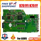 X751YI LAPTOP MOTHERBOARD FOR ASUS X751YI K751Y MAINBOARD W/ A6 / E1 CPU 4G RAM