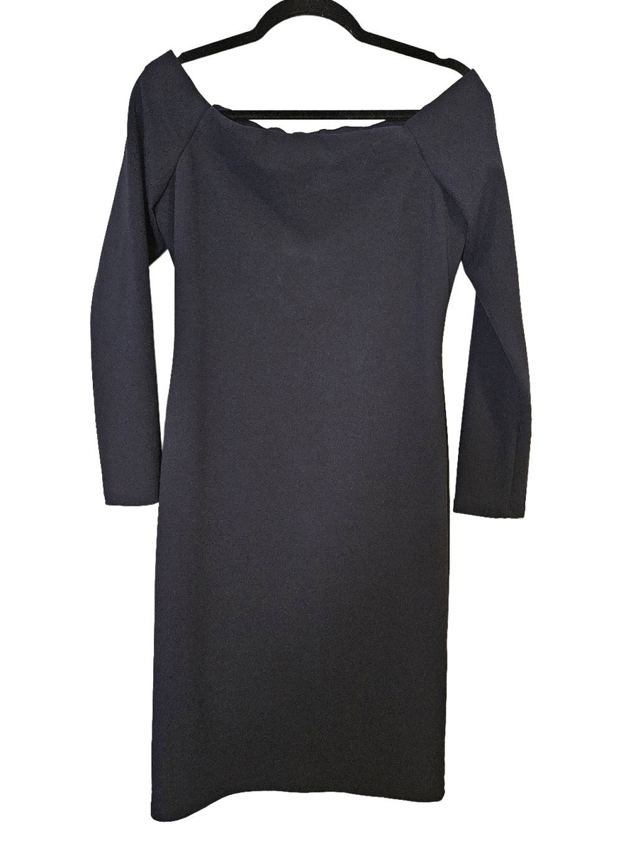 Eliza J black boat neck dress. Size 8. | eBay