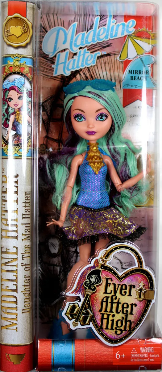 Ever After High ~ MADELINE HATTER (MIRROR BEACH) DOLL ~ MATTEL ~ Retired